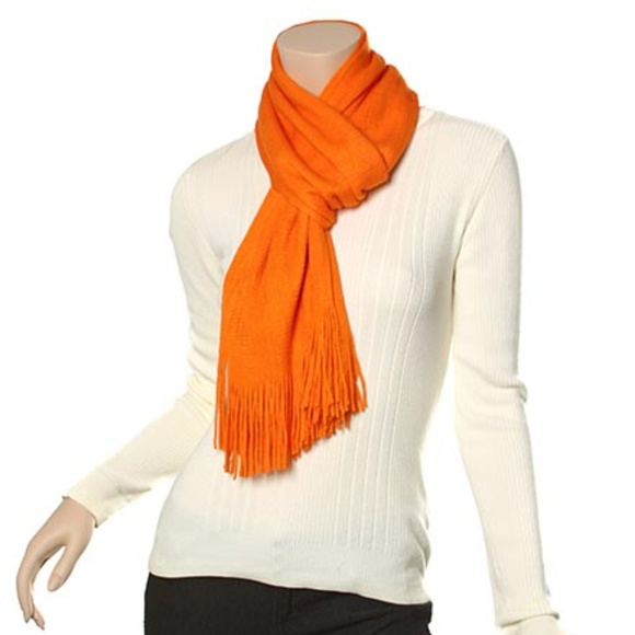 Orange / 100% Acrylic / Acrylic Knit Soft Muffler - Picture 1 of 2